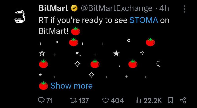 ***🔥***$Toma X Bitmart