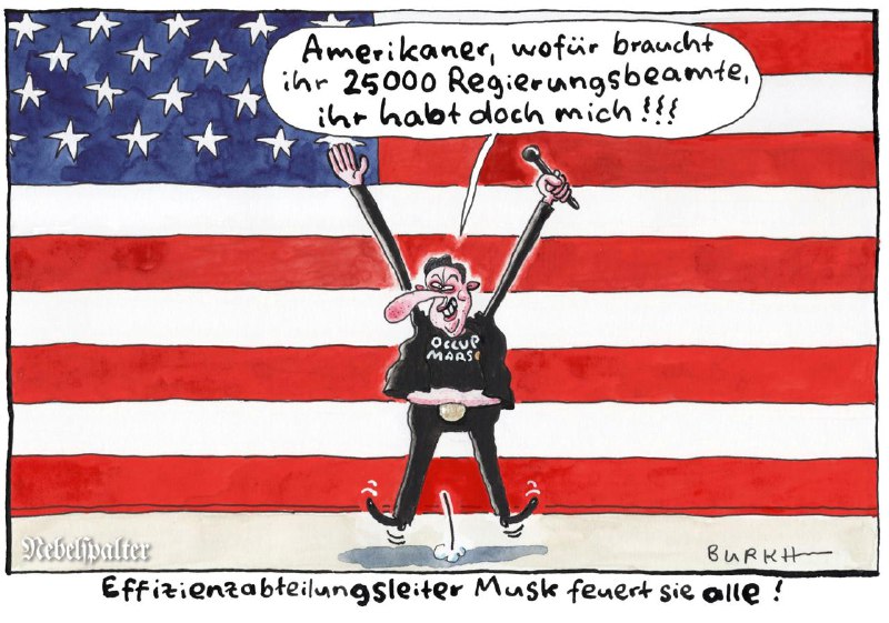 Effizienzabteilungsleiter Musk. Die Karikatur des Tages …