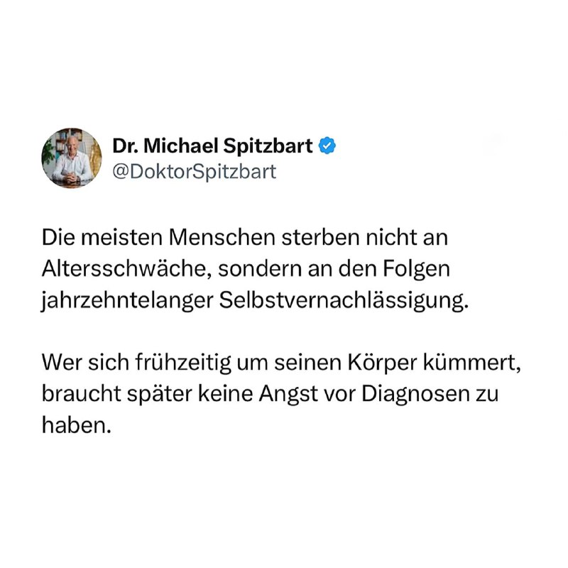 Die meisten Menschen sterben nicht an …