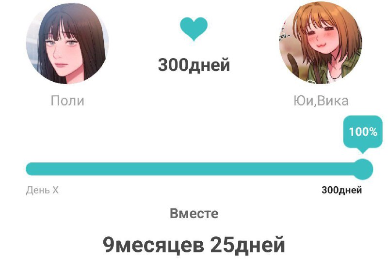 Мы встречаемся уже 300 дней!