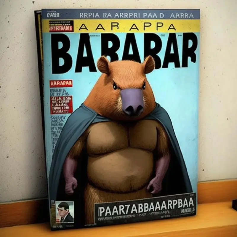 capybara Batman comic book cover