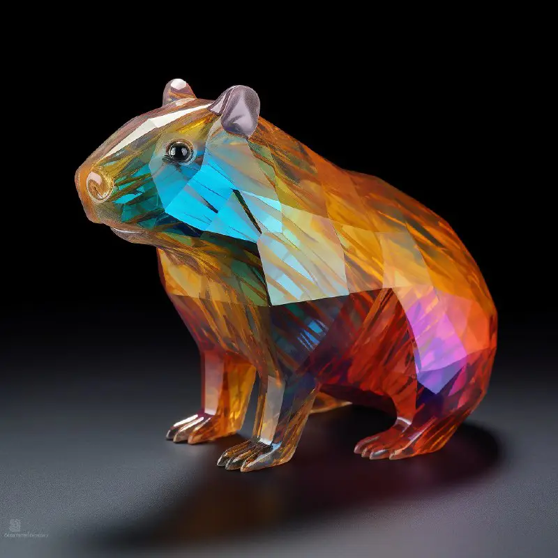 prismatic glass capybara