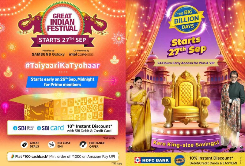 **Amazon : Great Indian Festival Flipkart …