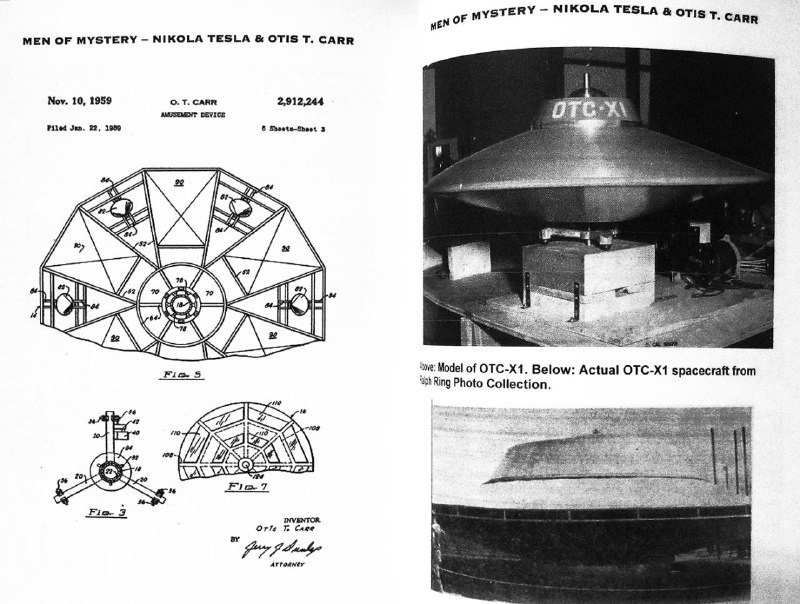 *Otis T. Carr’s flying saucer design*