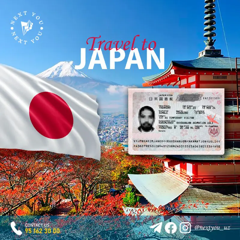 ***🇯🇵*** **Yaponiya** 15 kunlik sayohat vizasi