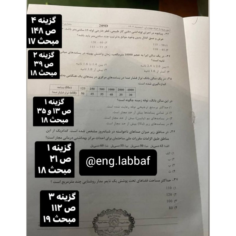 ***✅*** سوالات ۳۳ تا ۳۷