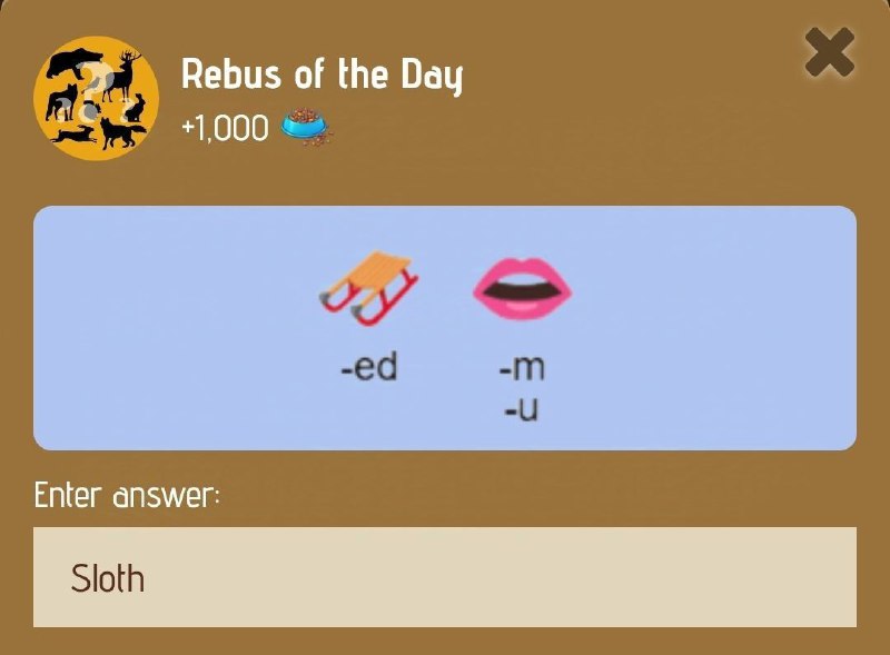 ***?*** Rebus of the Day: `Sloth`