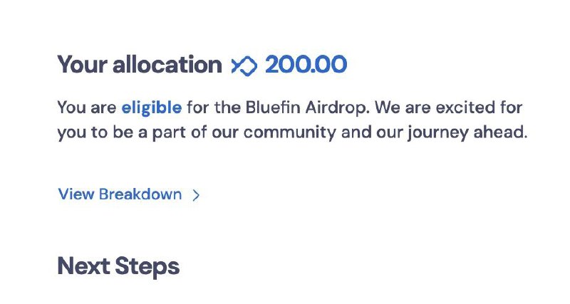 **BlueFin airdrop**