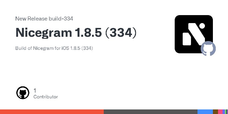 Nicegram v1.8.5 (334) -&gt; [Download](https://github.com/nicegram/Nicegram-iOS/releases/tag/build-334)