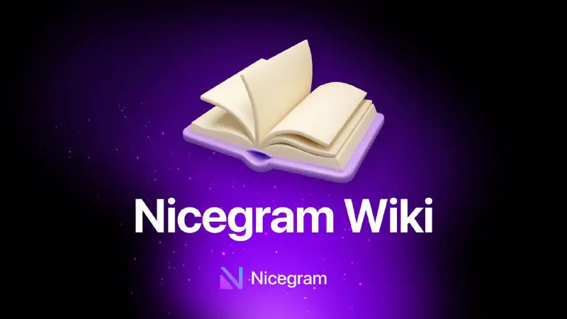 **Nicegram Wiki Chegou!** ***📚***