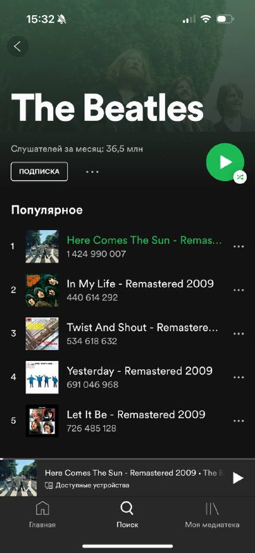 Люблю смотреть статистику в Spotify. И …