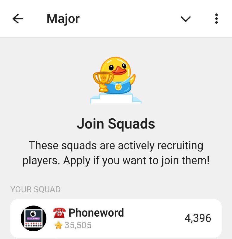 **Squad of Phoneword** **in Major**