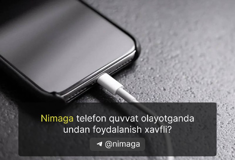 **Nimaga telefon quvvat olayotganda undan foydalanish …