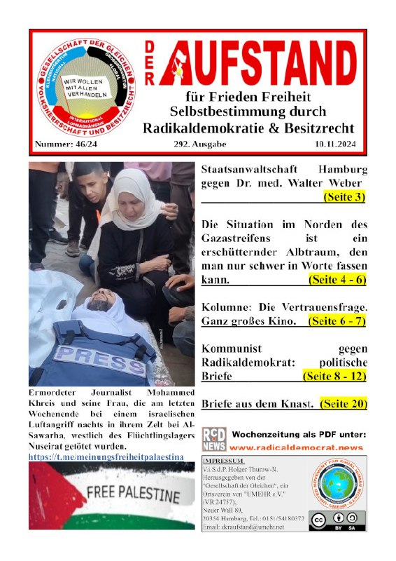 Aktuelles Titelbild mit Inhaltsverzeichnis von: "Der …