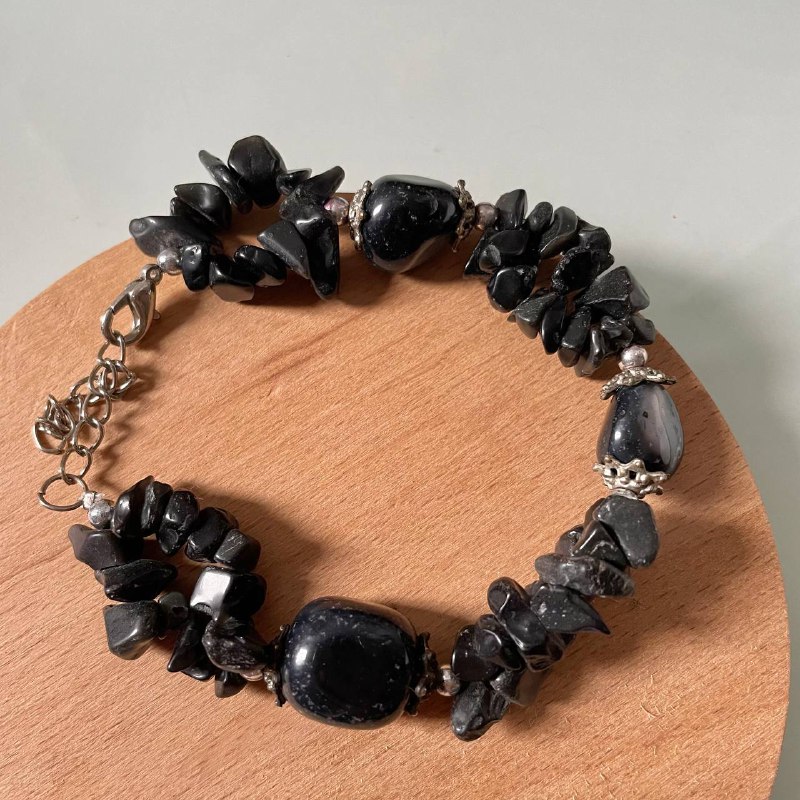 chonky vtg gem stone bracelet