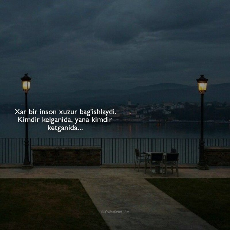 **Xar bir inson xuzur bag'ishlaydi. Kimdir …