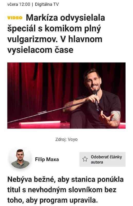 Televízia Markíza v hlavnom vysielacom čase …