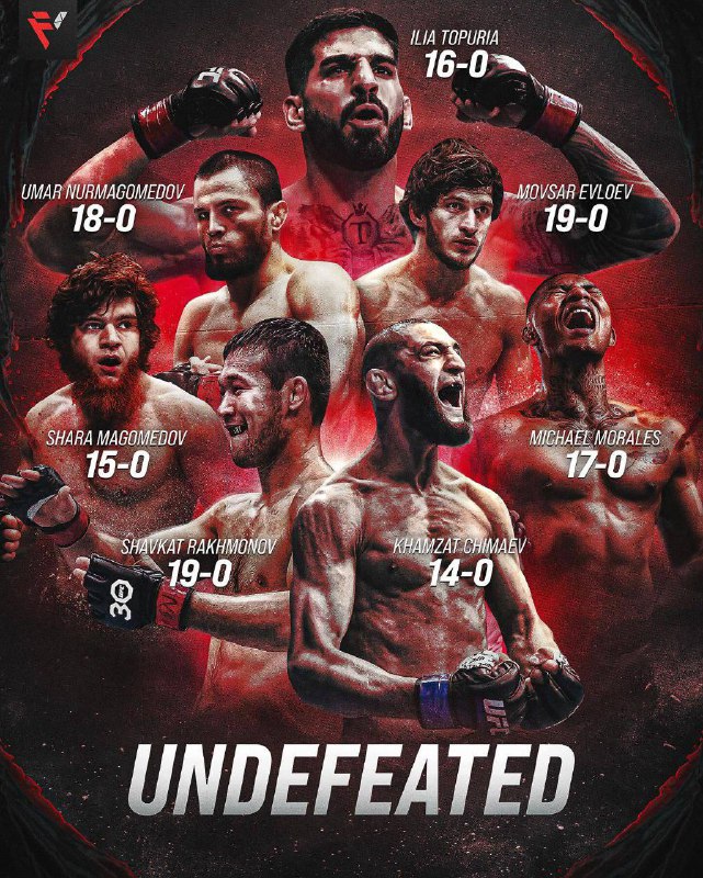 ***⚡️*** UFC Top reytingidagi mag'lubiyatsiz jangchilar …