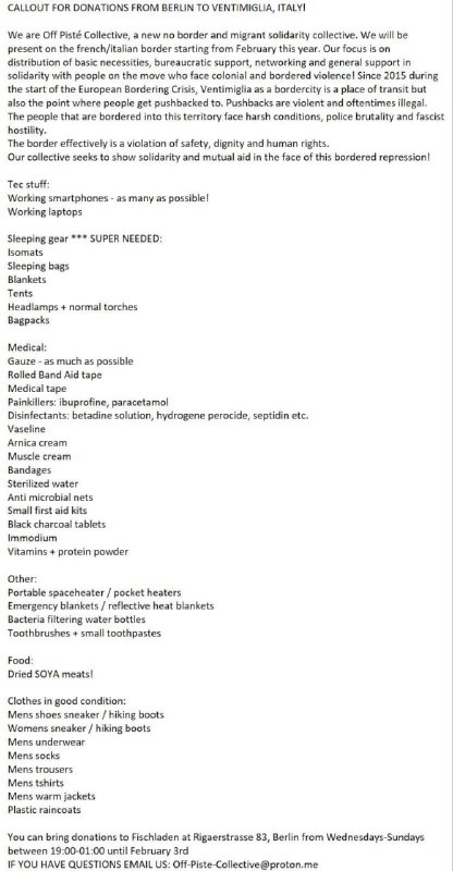 ***✨***Call for donations for the italian …