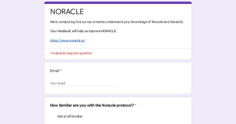 **Help Us Improve the Noracle Community!**