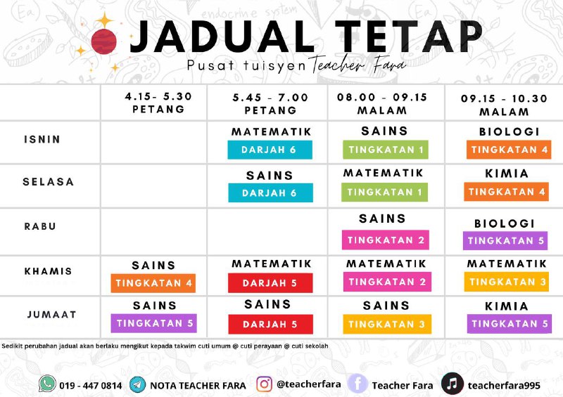 NOTA & KELAS Teacher Fara✨