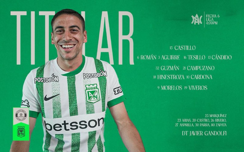 ***🟢******⚪******🏆*** Titulares y suplentes de Atlético …