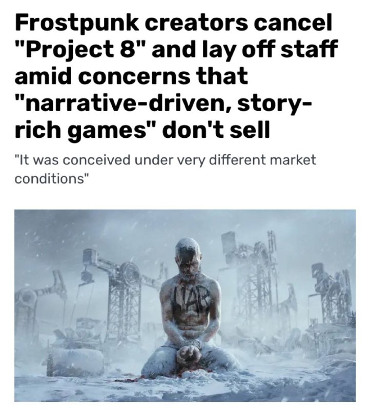 Создатели Frostpunk отменяют «Project 8» и …