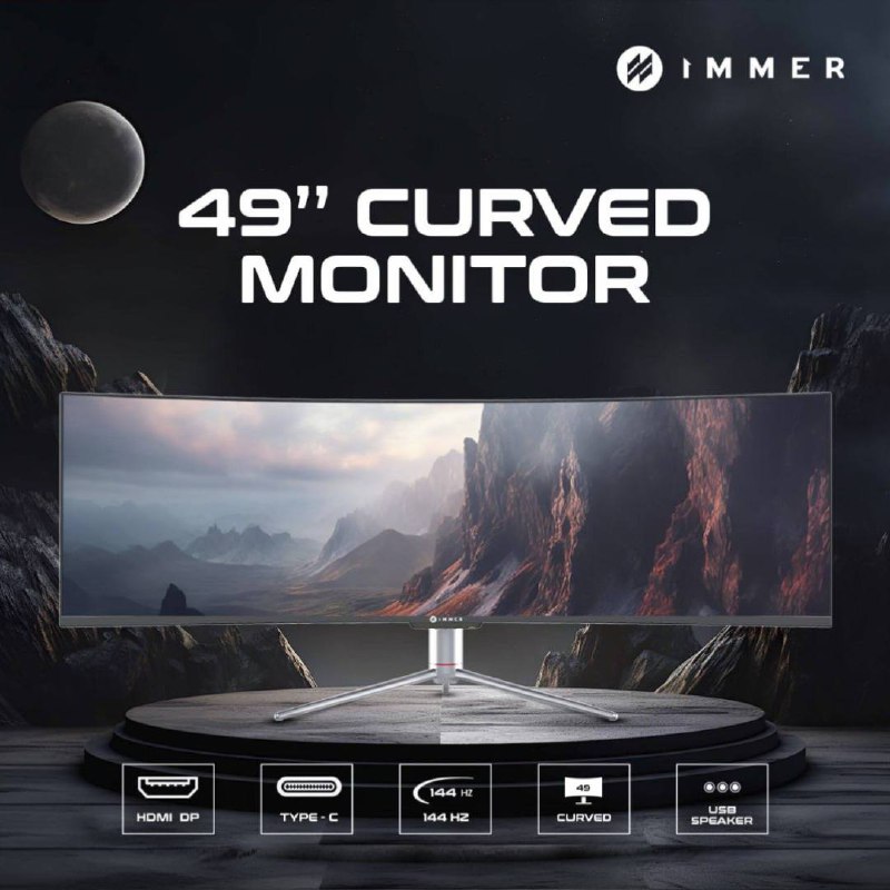 IMMER 49 dyumli qayirilgan (curved) monitor …