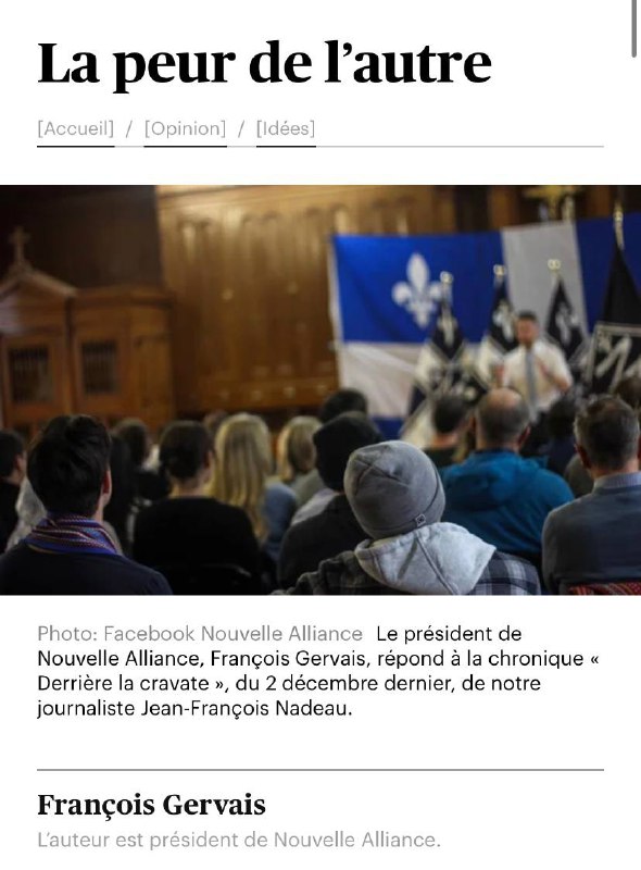 ***?️*** Dans Le Devoir d’aujourd’hui, la …