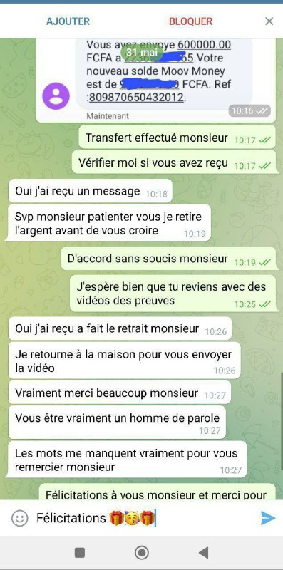 Félicitations Monsieur depuis le mali et …