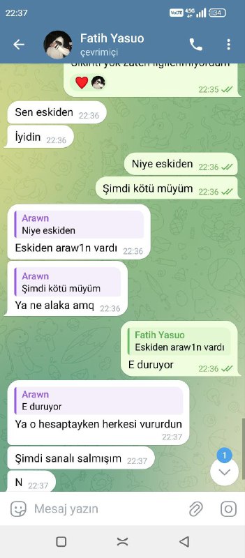 Eskiden olsa ipe dizerdi arawn ***🥲***