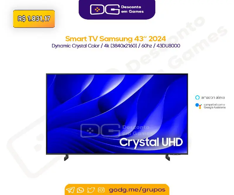 **Lançamento 2024 Samsung Smart TV 43" …