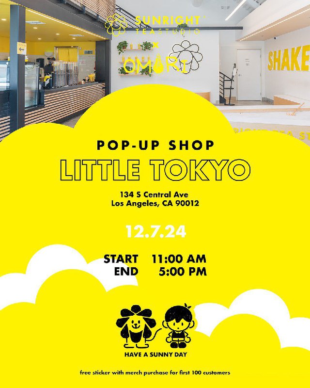 Pop-up shop Sunright Tea x OMORI …