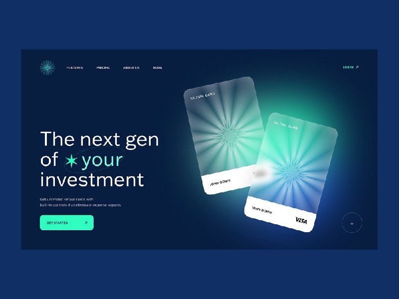 Fintech investment Landing Page concept