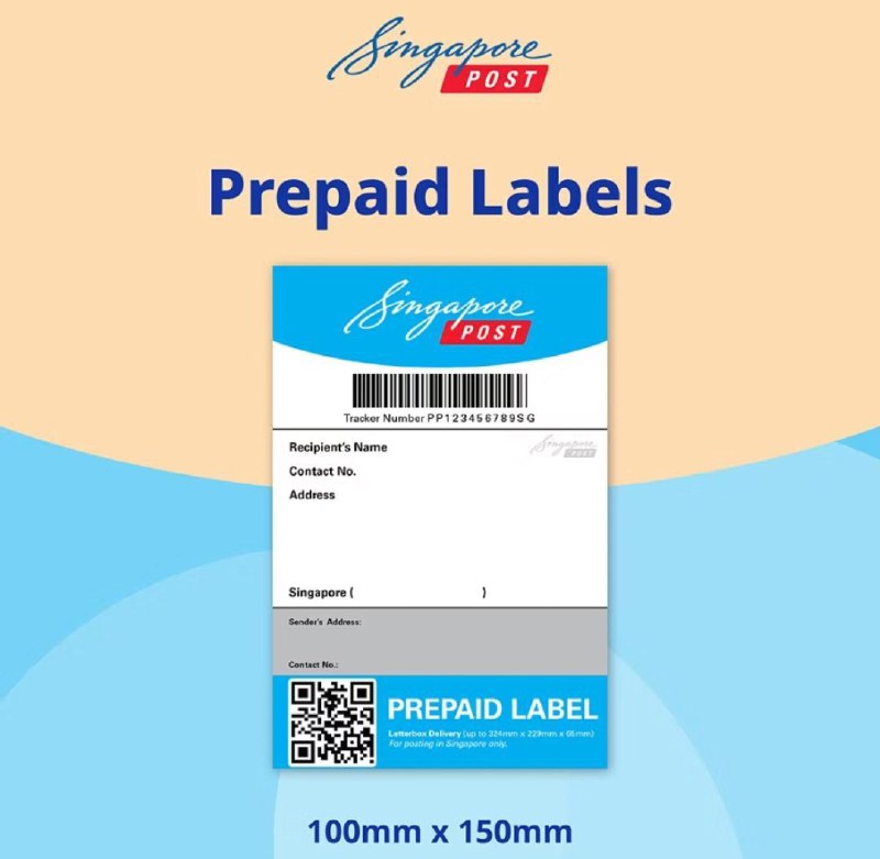 Wts Instock singpost prepaid labels