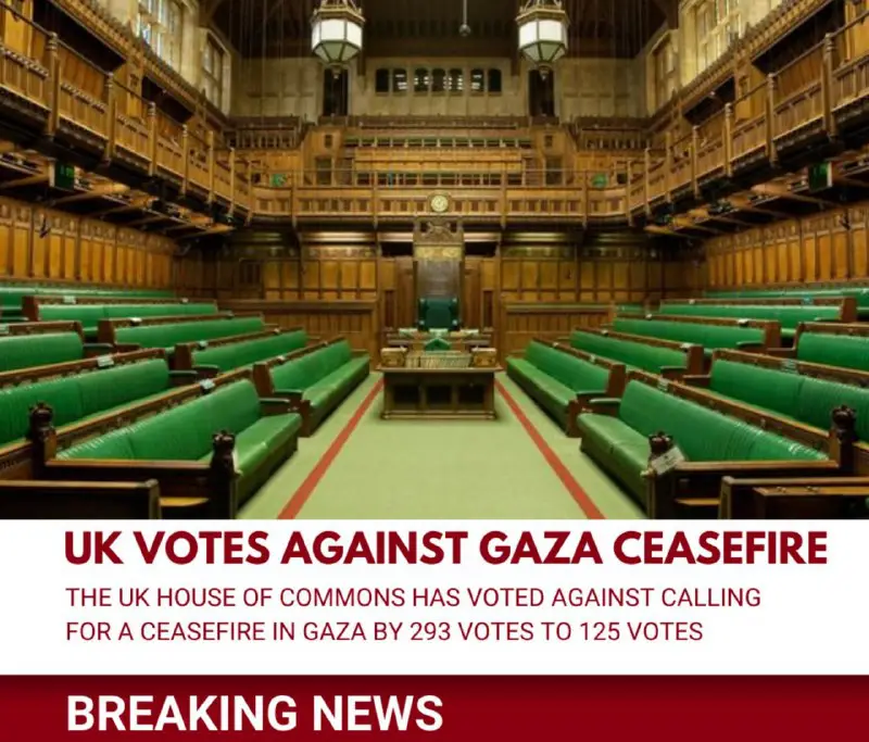 JUST IN - UK parliament voted …