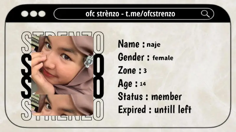 officially part of strènzo familly