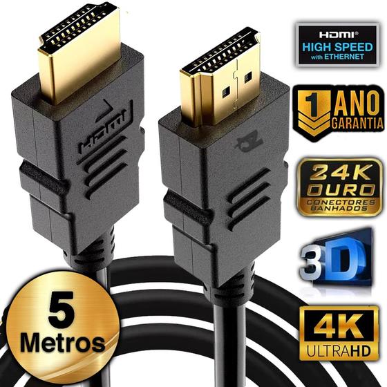 **Cabo Hdmi 5 Metros Ultra 4K …