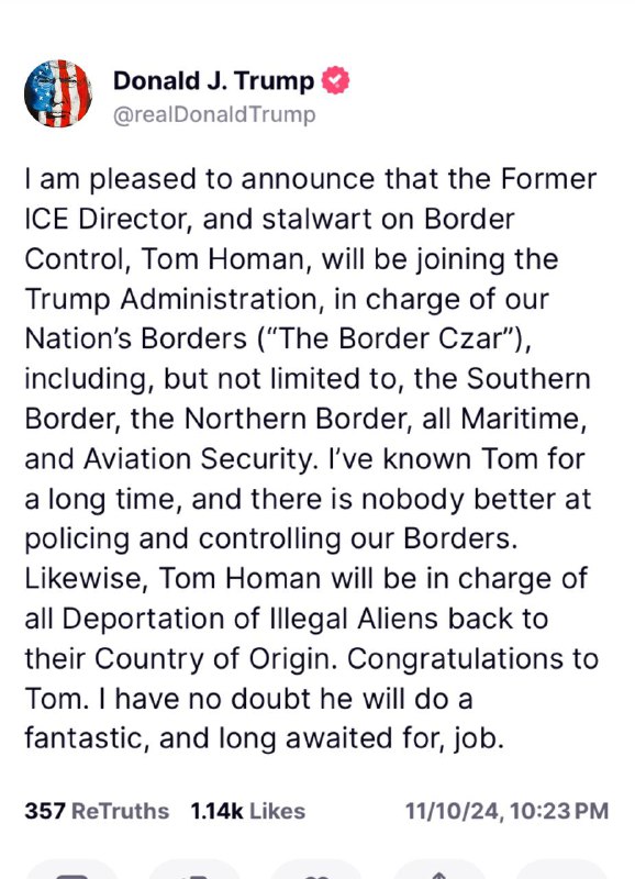 **BREAKING: President Trump announces Former ICE …