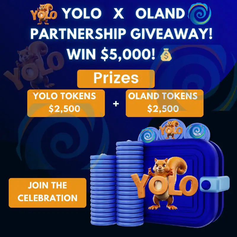 ***🚀*** YOLO x OLAND Partnership Celebration Giveaway! $5,000 in Rewards! ***💰***