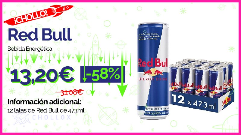 [***💥***](http://cholloimg.com/4hz.png) ***🔉*** **Red Bull - Bebida energética** [#Amazon](?q=%23Amazon)