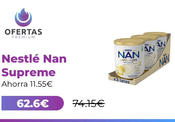 *****🎯*** Nestlé Nan Supreme pro3, 3 Leche de Crecimiento en Polvo, 3 x 800g, Formato Exclusivo**