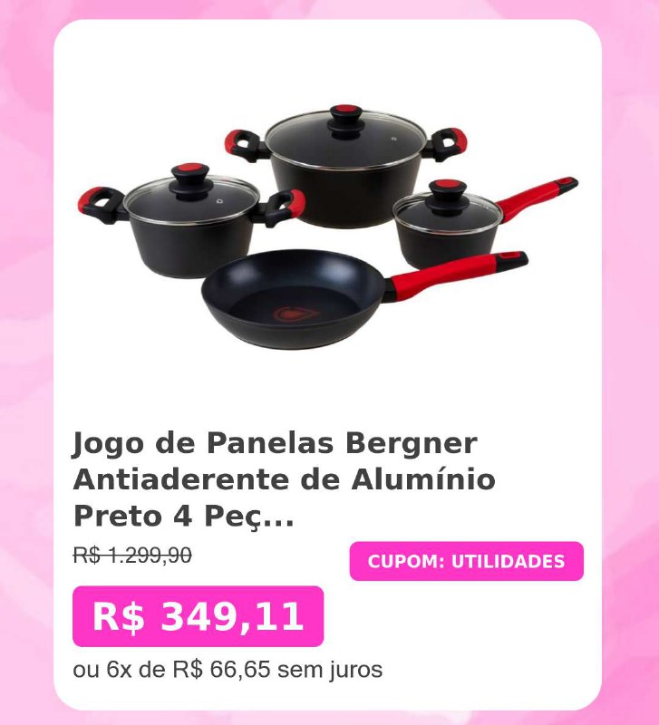 ***🛍️***Jogo de Panelas Bergner Antiaderente de …