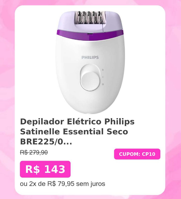 ***?️***Depilador Elétrico Philips Satinelle Essential Seco …