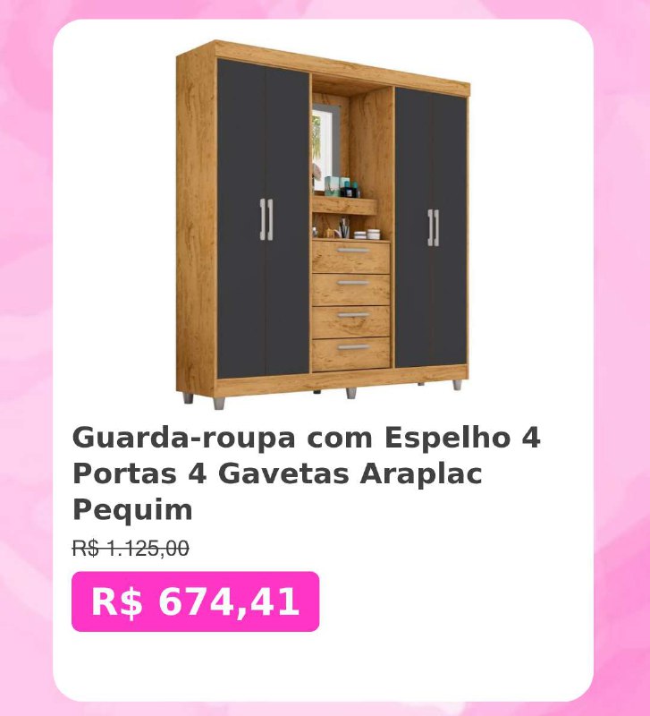 ***🛍️***Guarda-roupa com Espelho 4 Portas 4 …