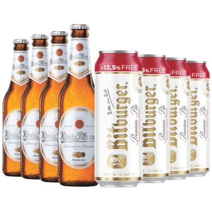 **Kit de Cervejas Bitburger + Konig …