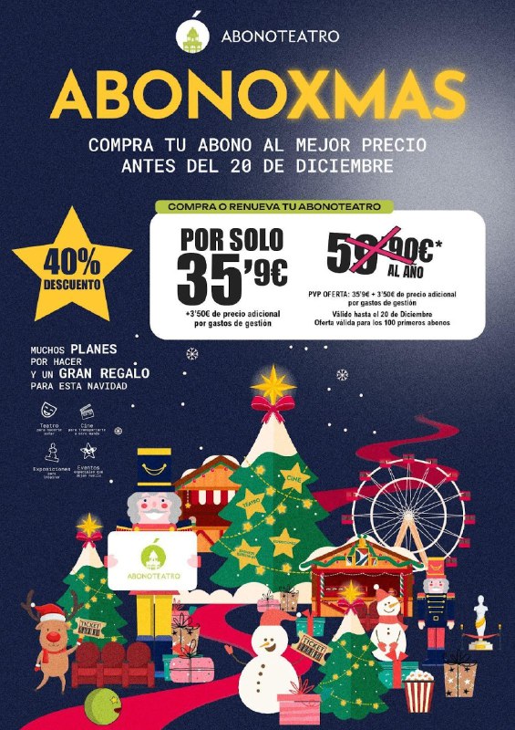 ABONOTEATRO 2024. OFERTA 40% DE DESCUENTO …