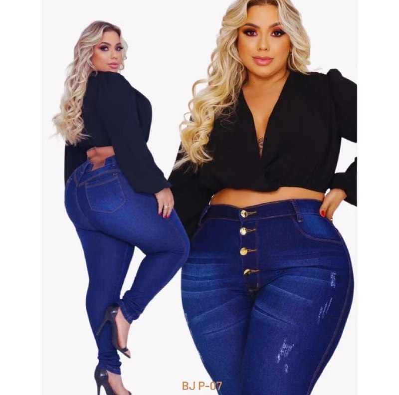 Calça Jeans Feminina Plus Size 4 …