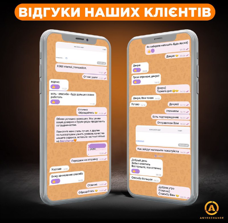 Відгуки клієнтів AnyExchange.best