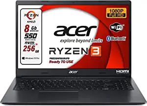 Acer notebook Ultraleggero, Cpu Ryzen 3 3250u, fino a 3500 MHz, SSD Pci 256 Gb, DISPLAY 15.6" Full HD, 8 …